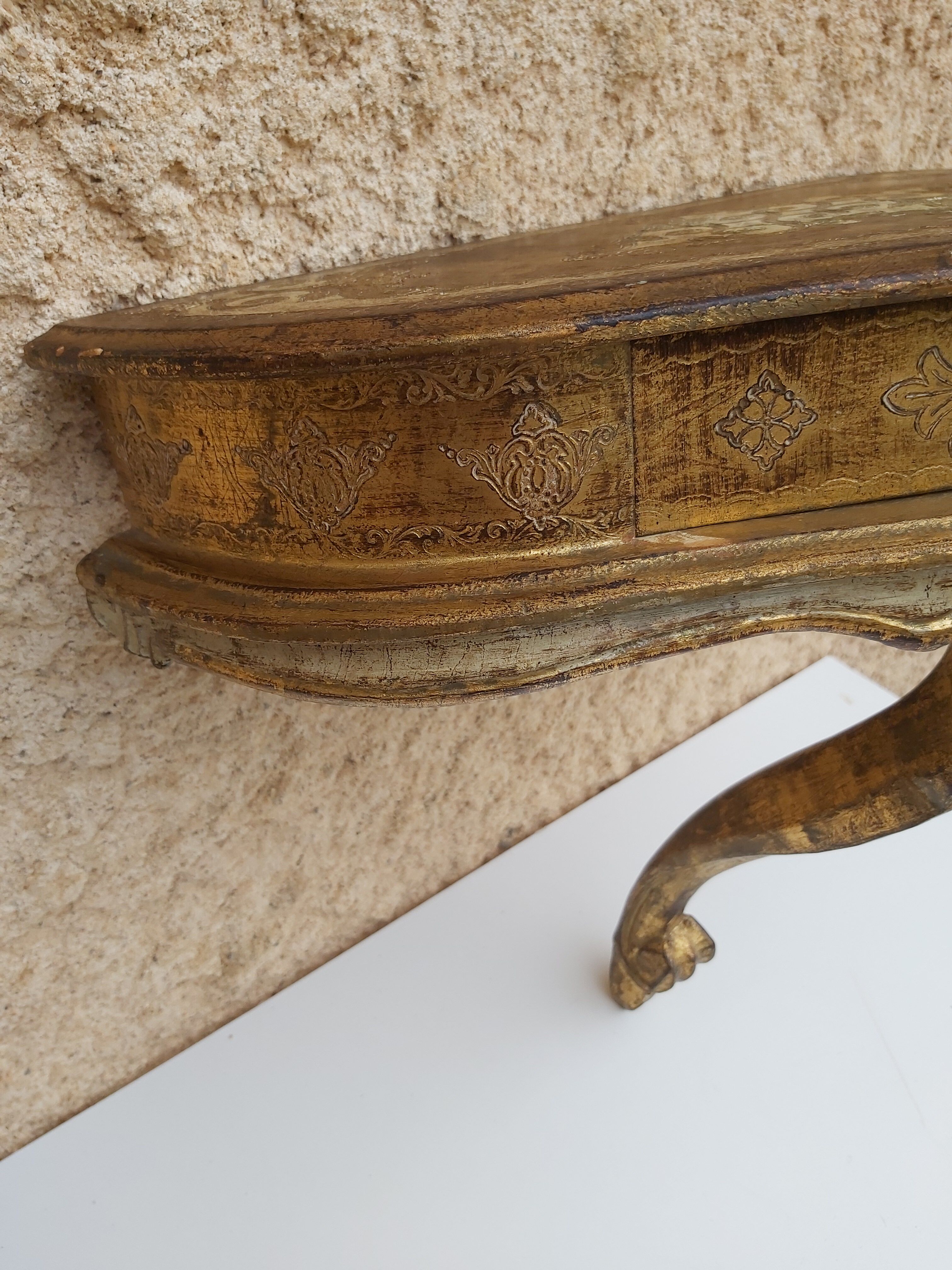 Wall console gilded wood Italy