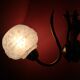 Art Deco brass and glass wall lamp