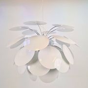 Suspension Discocó blanche par Christophe Mathieu pour Marset, années 2000.