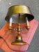 Hot water bottle lamp in solid wood and gilded bronze