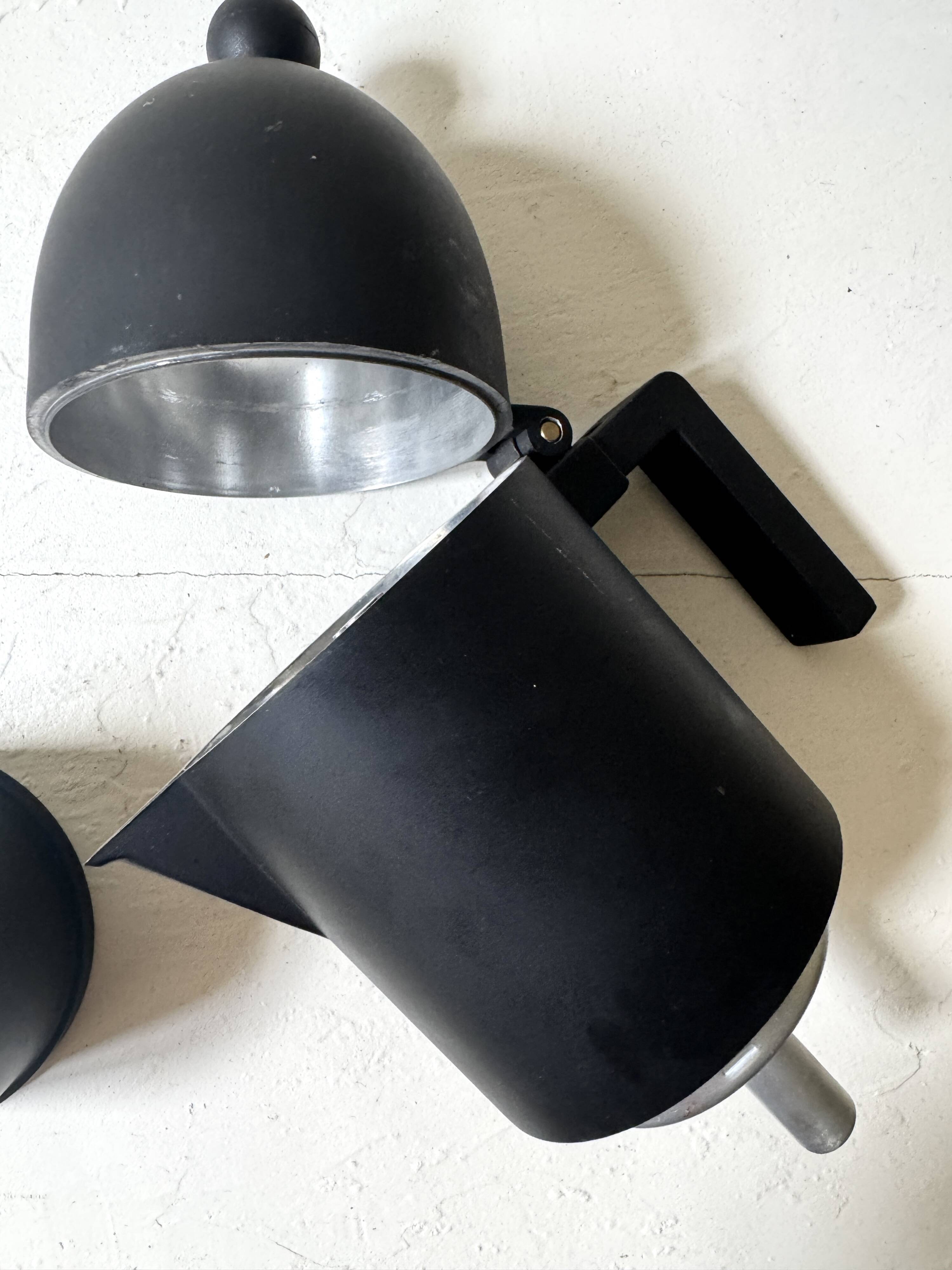 Black coffee maker design "La Cupola", Aldo Rossi for Alessi Italy 1988