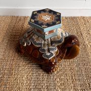 Support de plante en céramique Tortue