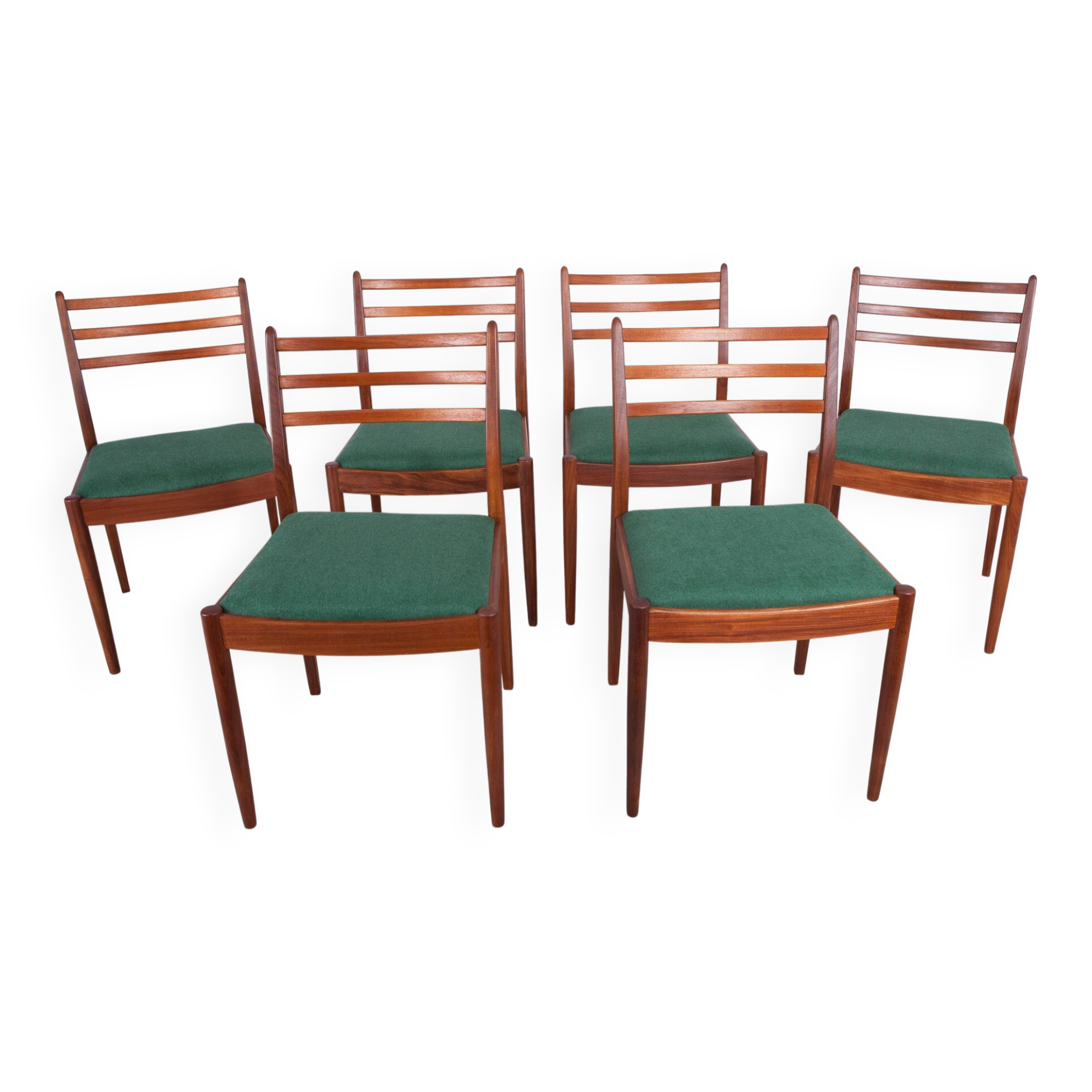 Fabric and teak dining chairs by Victor Wilkins for G-Plan, 1960s, set of 6