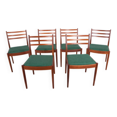 Chaises de salle à manger en tissu et teck par Victor Wilkins pour G-Plan, années 1960, ensemble de 6.