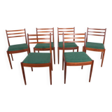 Fabric and teak dining chairs by Victor Wilkins for G-Plan, 1960s, set of 6