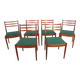 Chaises de salle à manger en tissu et teck par Victor Wilkins pour G-Plan, années 1960, ensemble de 6.