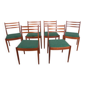 Fabric and teak dining chairs by Victor Wilkins for G-Plan, 1960s, set of 6