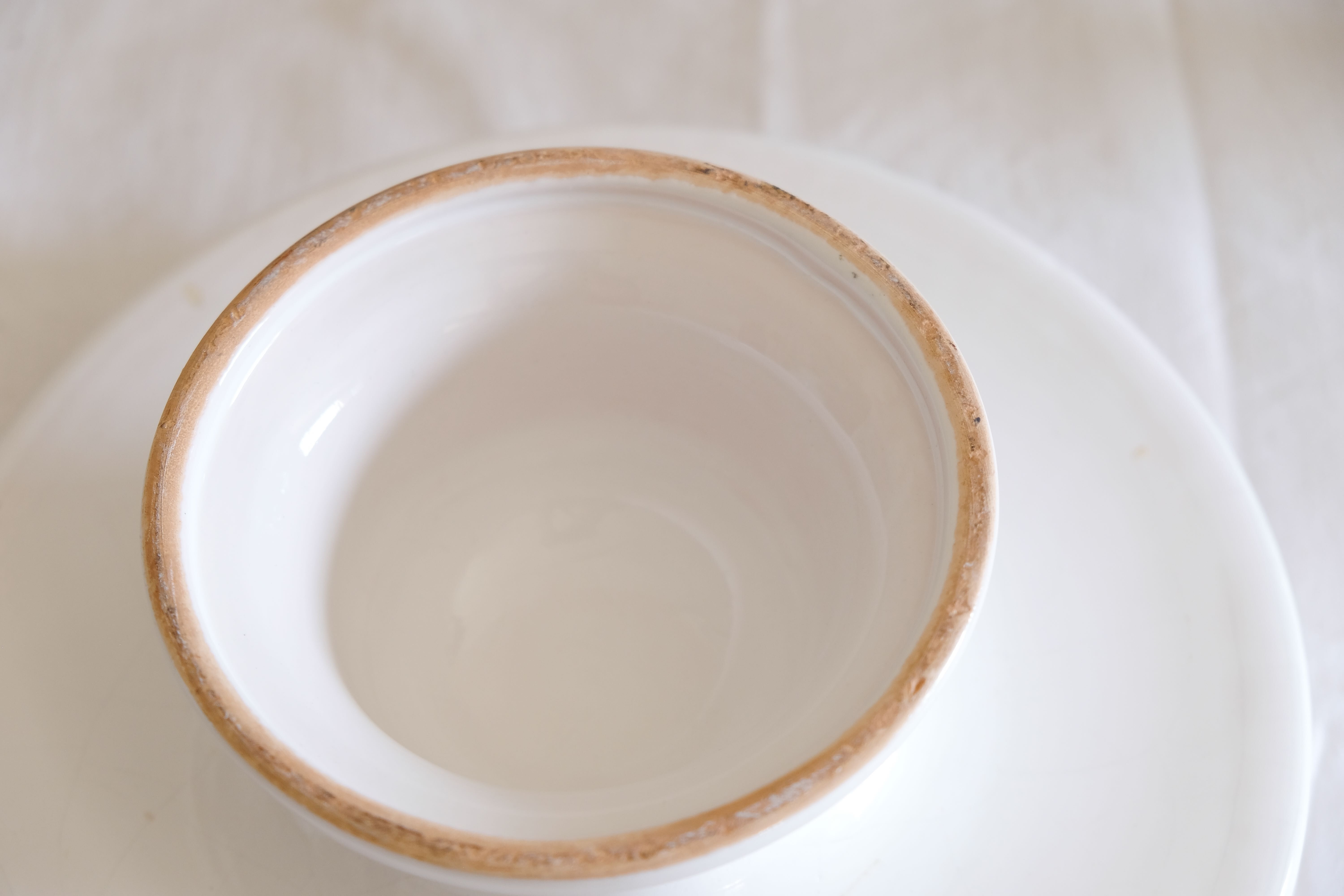 Minimalist white ceramic dish