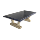 Blue granite table azul bahia and pierre limoneuse circa 1980