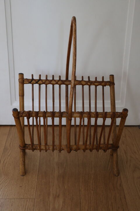 Rattan magazine holders