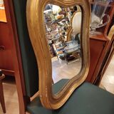 Antique golden quadrilobe-shaped mirror