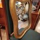 Antique golden quadrilobe-shaped mirror