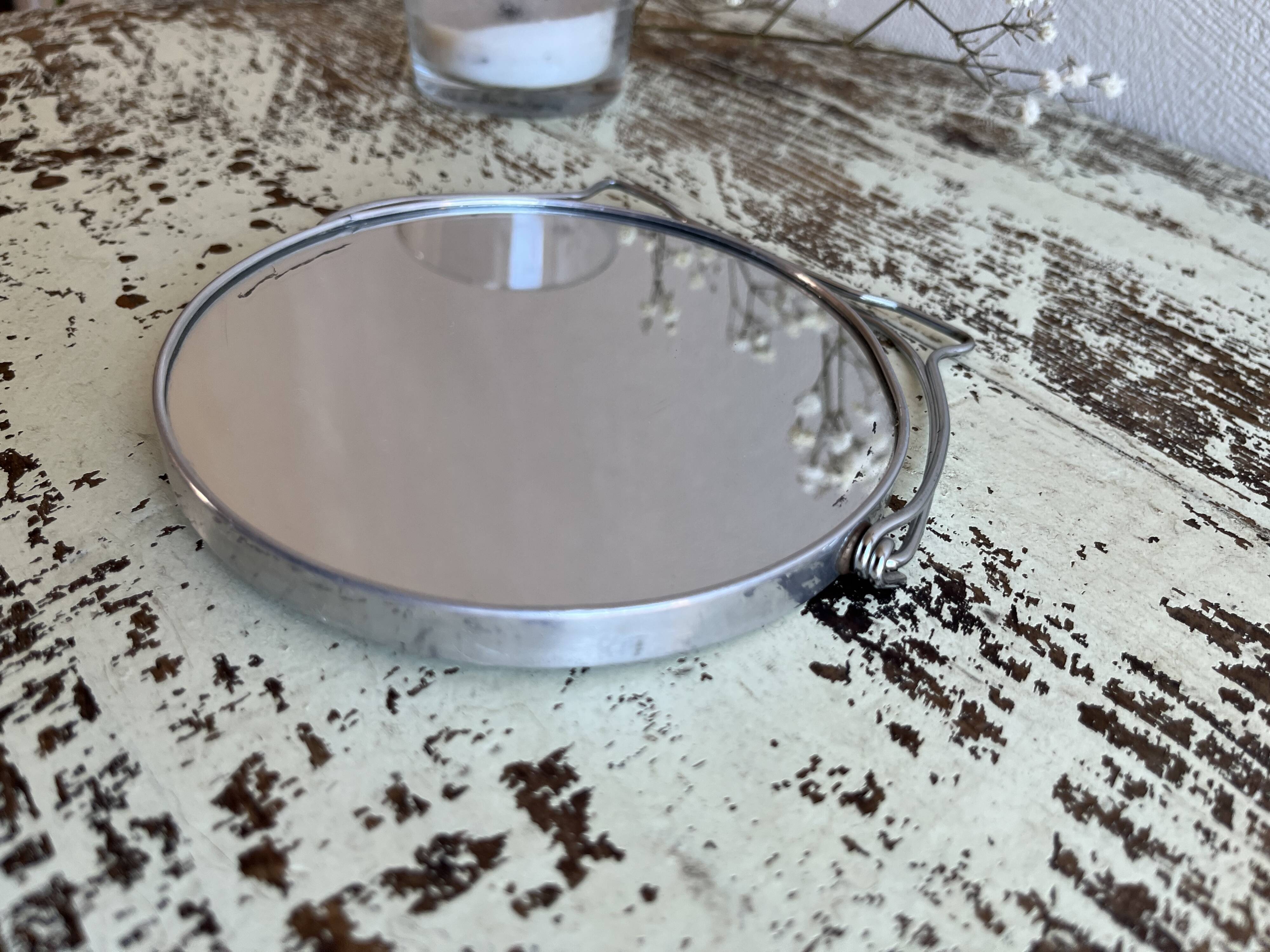 Round barber mirror 12.5 cm