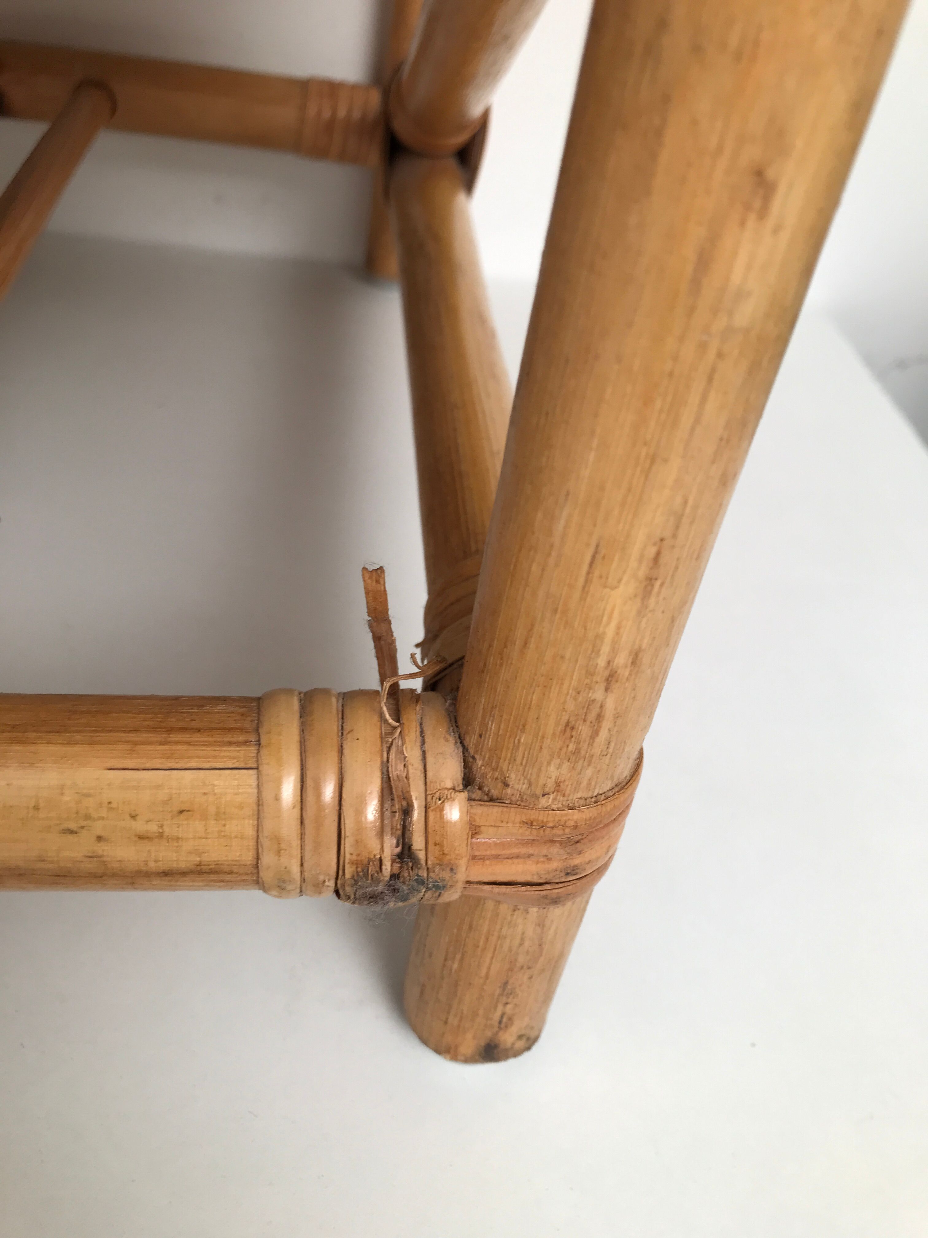 Vintage bamboo and rattan bedsides