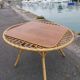 Rattan trampoline coffee table. French work. Circa 1950/60