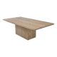 Italian Rectangle Coffee Table in Travertine, 1980s