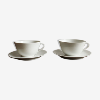 Pair of vintage white porcelain cups