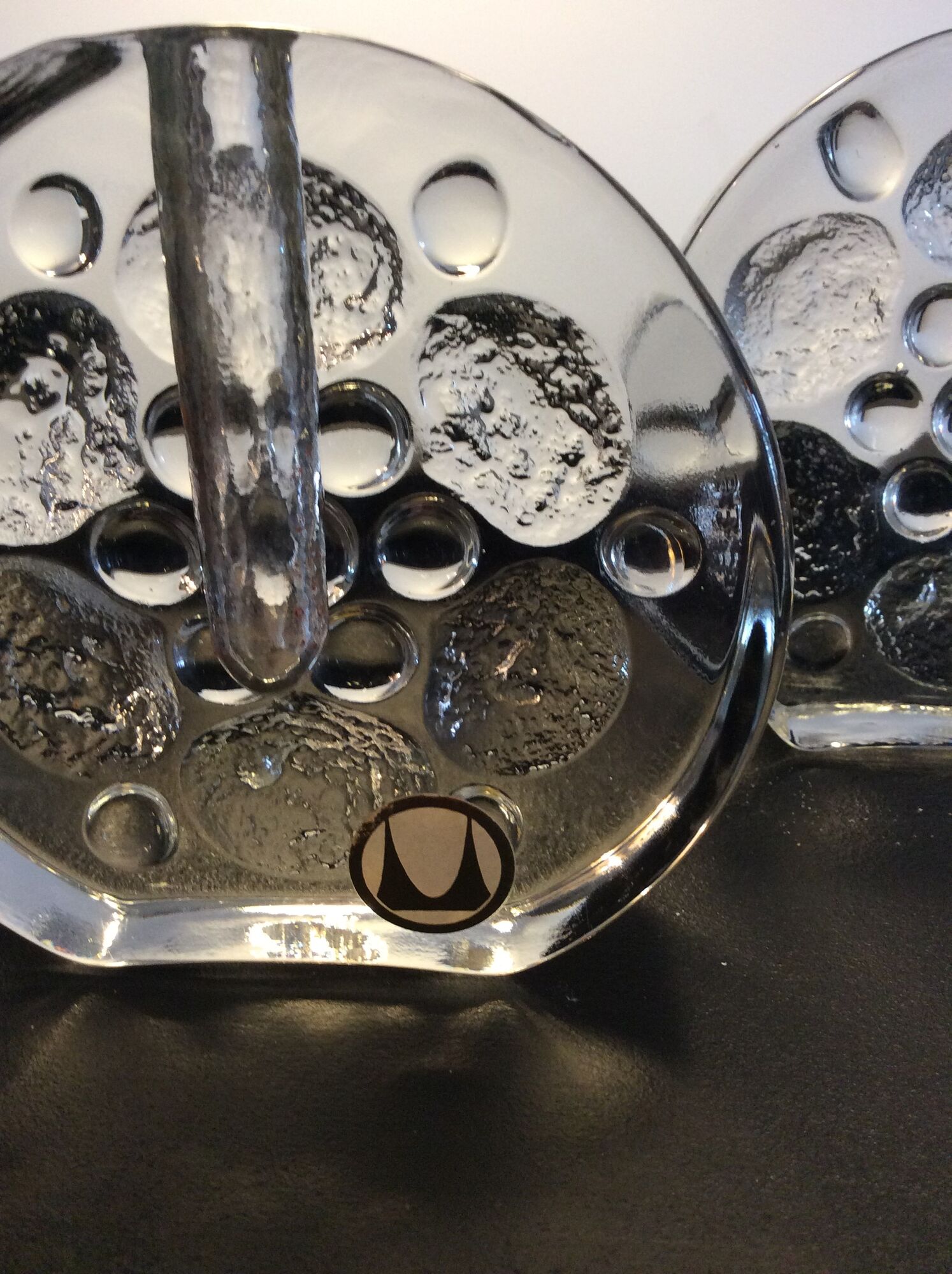 Pair of soliflorous vases Conny Walther for Pukeberg Glasbruck