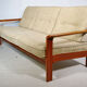Vintage Scandinavian three-seater teak sofa, 1970s