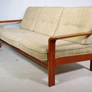 Vintage Scandinavian three-seater teak sofa, 1970s
