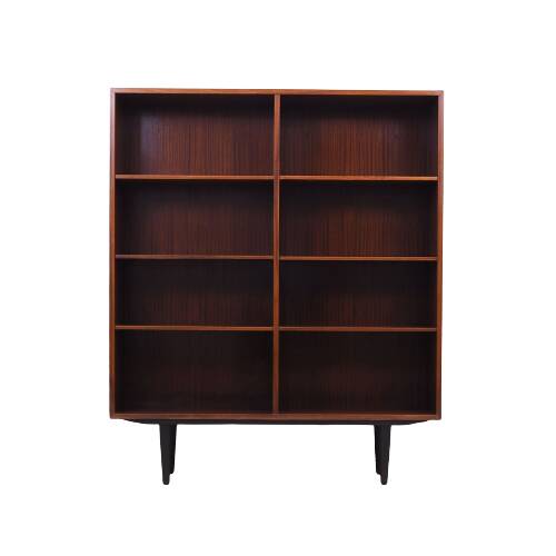 Mahogany bookshelf, Danish design, 1970s, produced by Omann Jun.