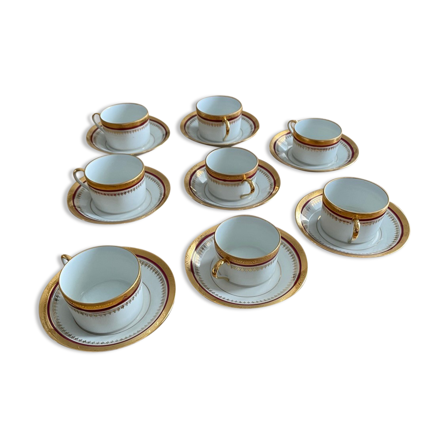 Service à café en porcelaine de Limoges