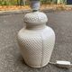 Italian lamp in white ceramic, known as bamboo with a crocodile effect