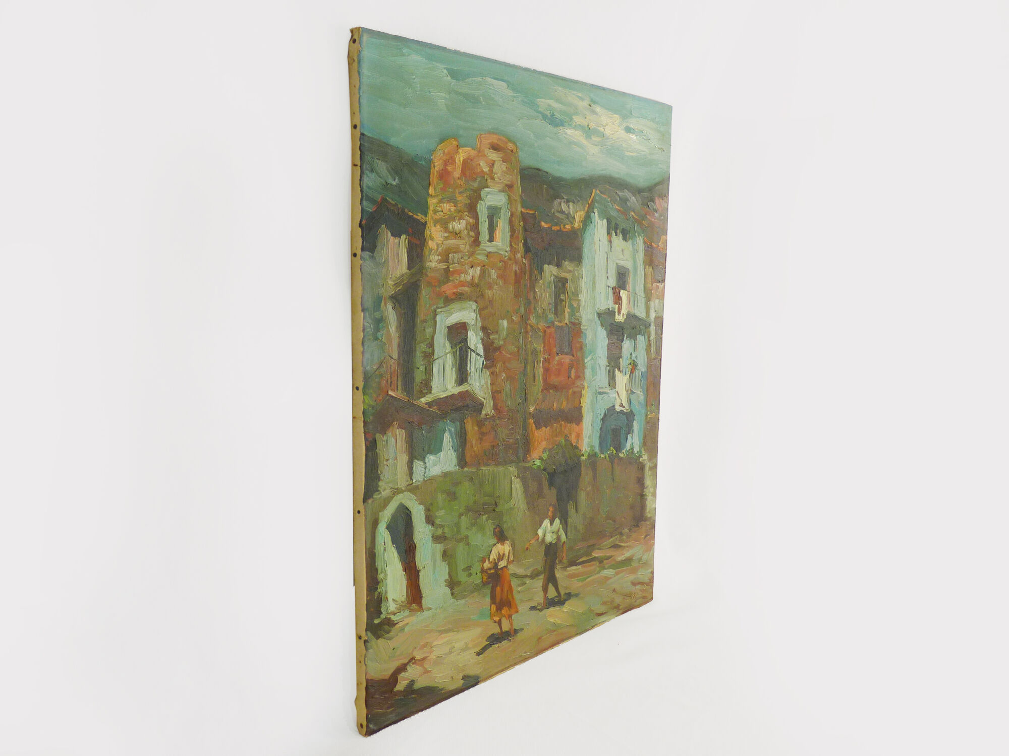 Ancient oil on canvas by S.Ribera. Spanish painting. 81X60 cm. Year 60 70