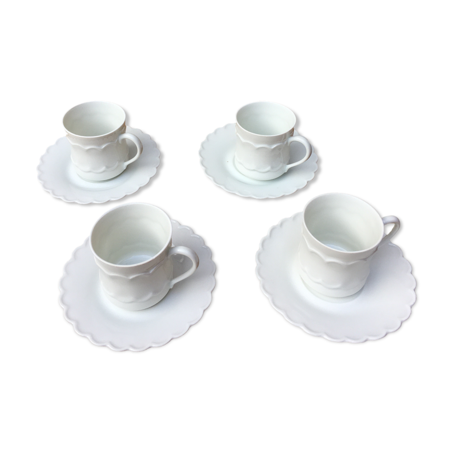 Porcelain coffee service, 4 cups
