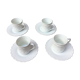 Service à café en porcelaine, 4 tasses