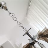 Lampe suspendue à 3 lumières en acrylique portugaise du milieu du siècle