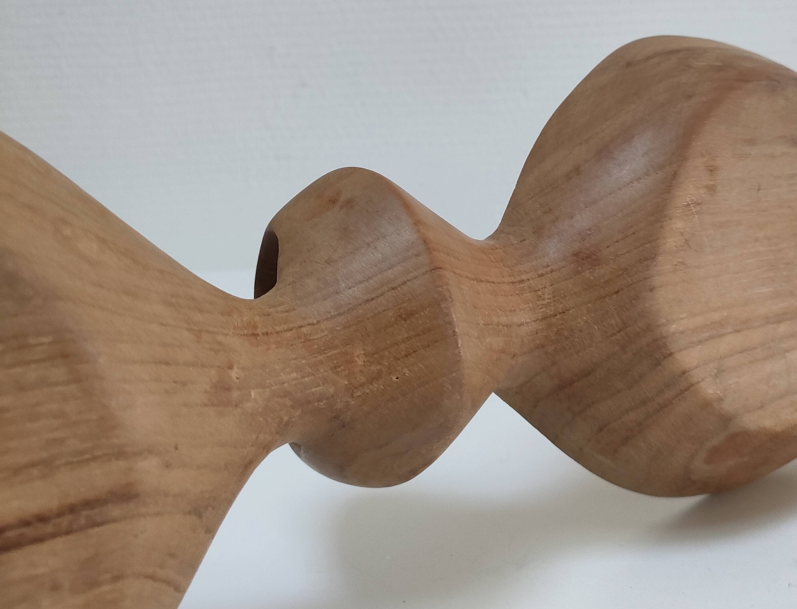 Vintage sculptural wooden pocket tray