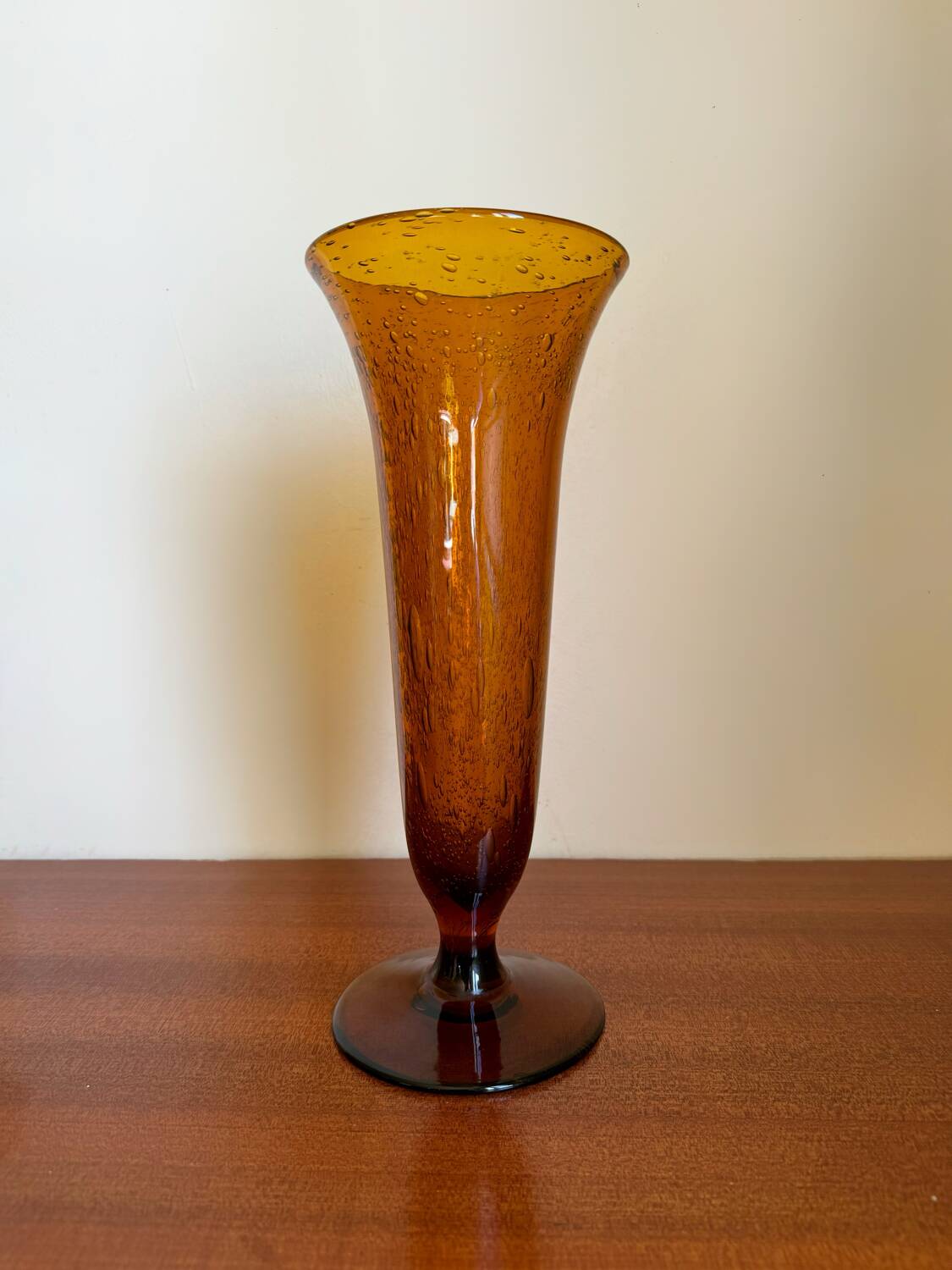 Old Biot bubbled glass vase
