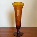 Vase verre bullé Biot ancien