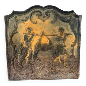 Plaque de cheminée retour de chasse