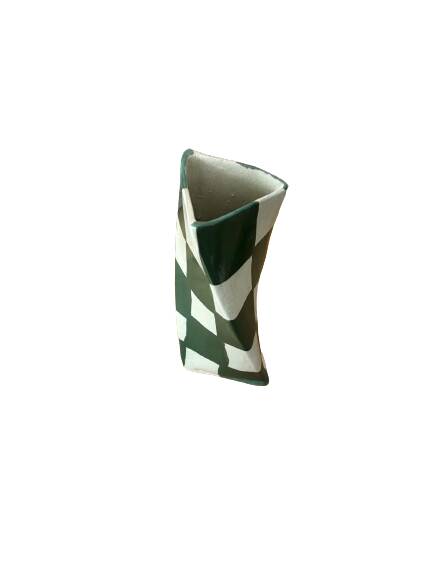 Vase art déco carreaux vert
