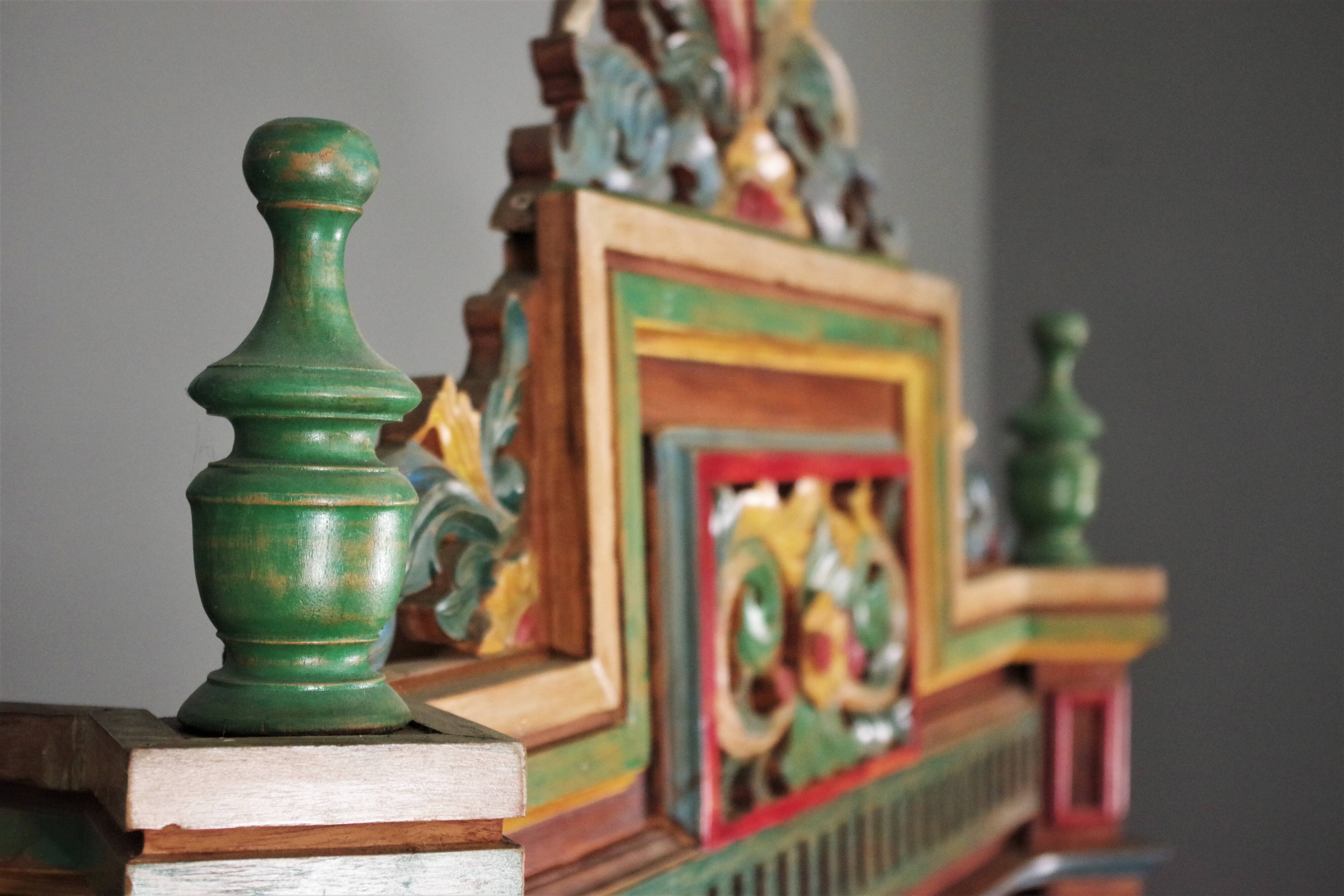 Carved wooden sideboard