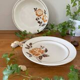 Antique earthenware serving dish from Saint-Amand (North)