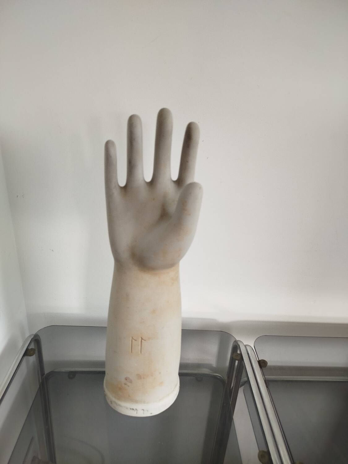 Vintage ceramic hand – industrial mold (dated 1967)
