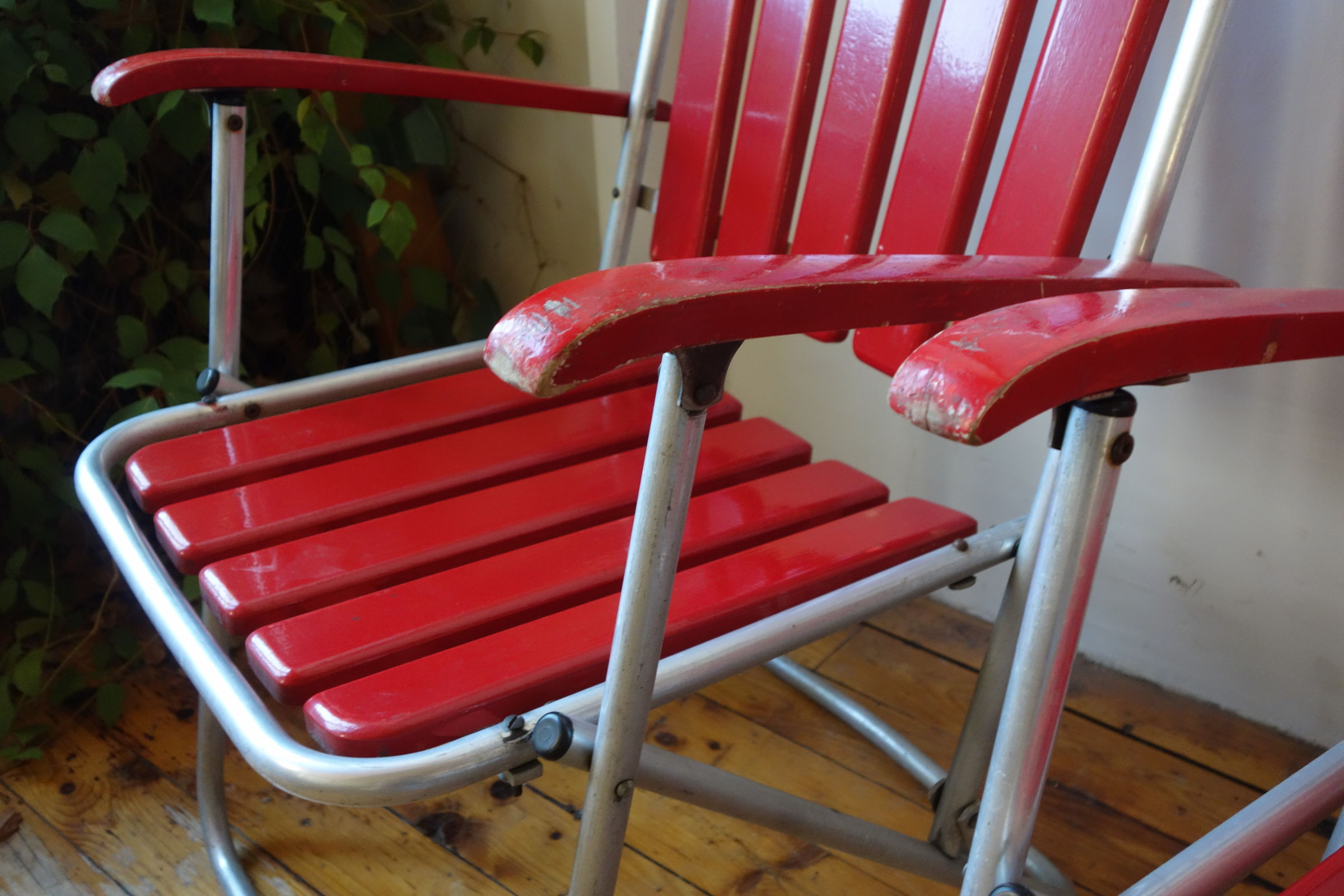 Caravanning chairs years 50-60, pair.