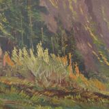 Painting „The Chalet at the Mountain Stream”, Scandinavian design, 1970s