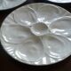 5 assiettes  barbotine blanche.  pillivuyt