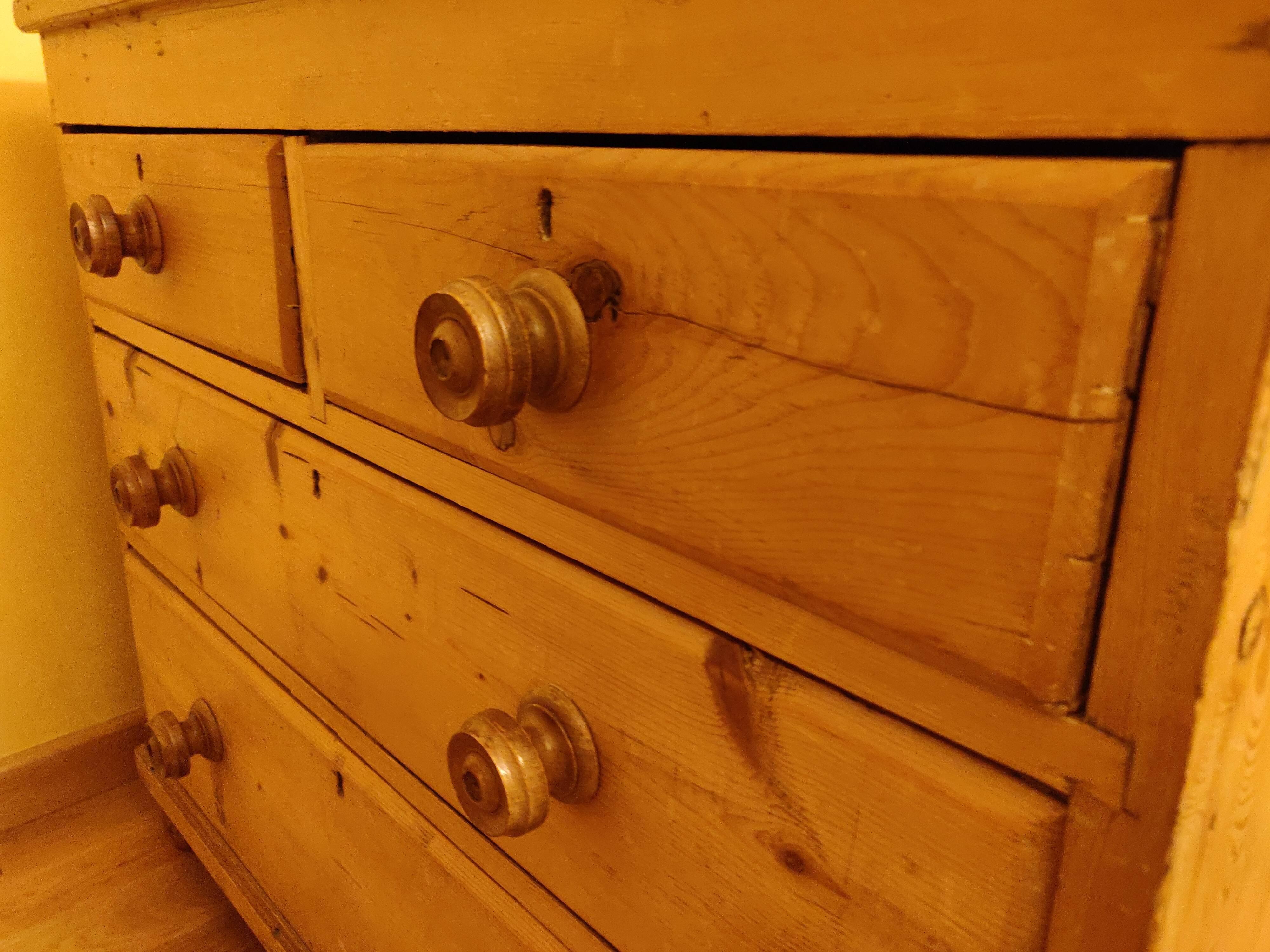 Commode 4 tiroirs en bois style anglais