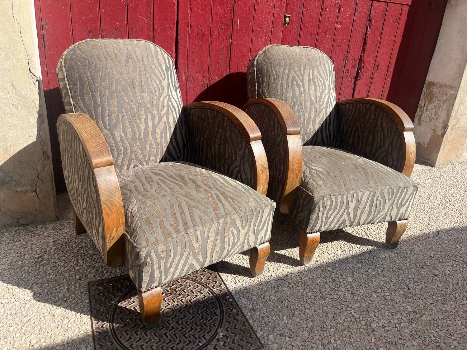 Pair of art deco armchairs