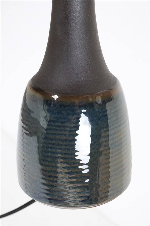 Lampe de table Søholm "1040" avec abat-jour en jute / céramique / style mid-century / design danois moderne / années 1960 / 1970 / Cloos & Co.