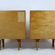 Set of 2 nightstands with glass tops from N. Domov, 1970s