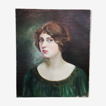 Boyish portrait, hard oil canvas, 1912.