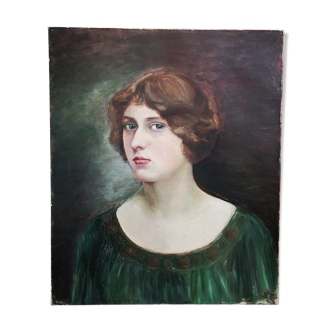 Boyish portrait, hard oil canvas, 1912.