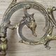 Antique French Gothic Dragon Bronze Double Piano Sconce Signed L. Pinet