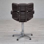 1970s, Scandinavian swivel chair, original condition, artificial leather, chrome steel.
